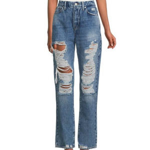 Good American NWT Good Boy Distressed Straight Leg Jean's Size 16 Curvy No Gap